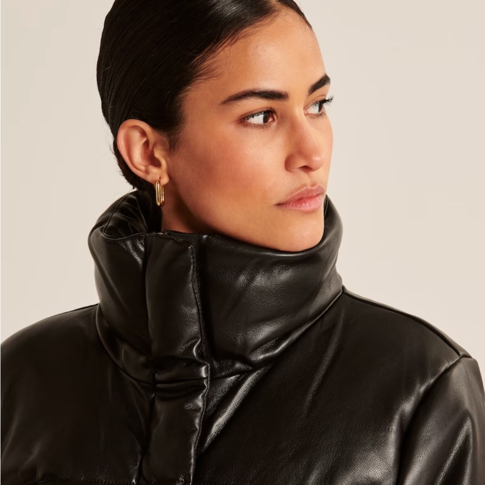 A&F Vegan Leather Mini Puffer, XS - Picture 6 of 13